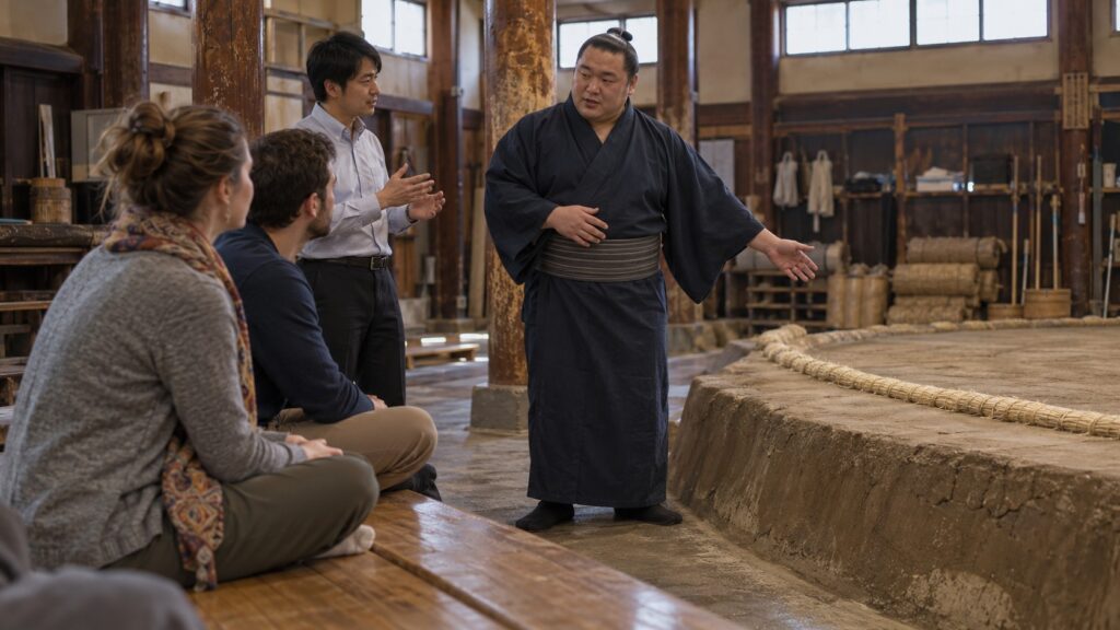 Sumo Morning Practice VIP Viewing or Tournament Box Seat Tour (3-4 Pax)